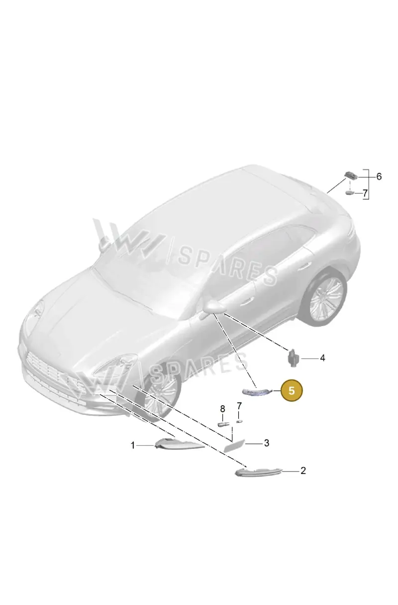 95B949102F — Porsche Macan R4 TFSI (2018-) diagram p52905040, position 5
