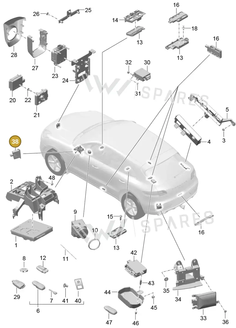 95B953039B — Porsche Macan GTS (2013-2018) diagram p44901004, position 38