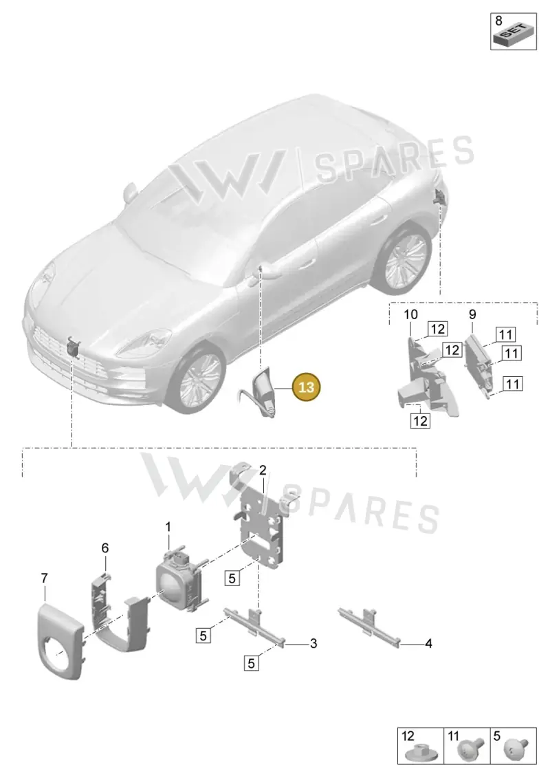 95B953039B — Porsche Macan R4 TFSI (2018-) diagram p52000176, position 13