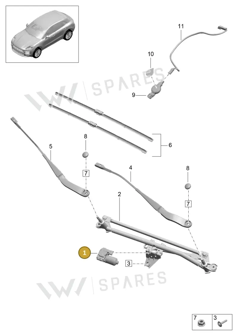 95B955114C — Porsche Macan (2018-2022) diagram p52000170, position 1