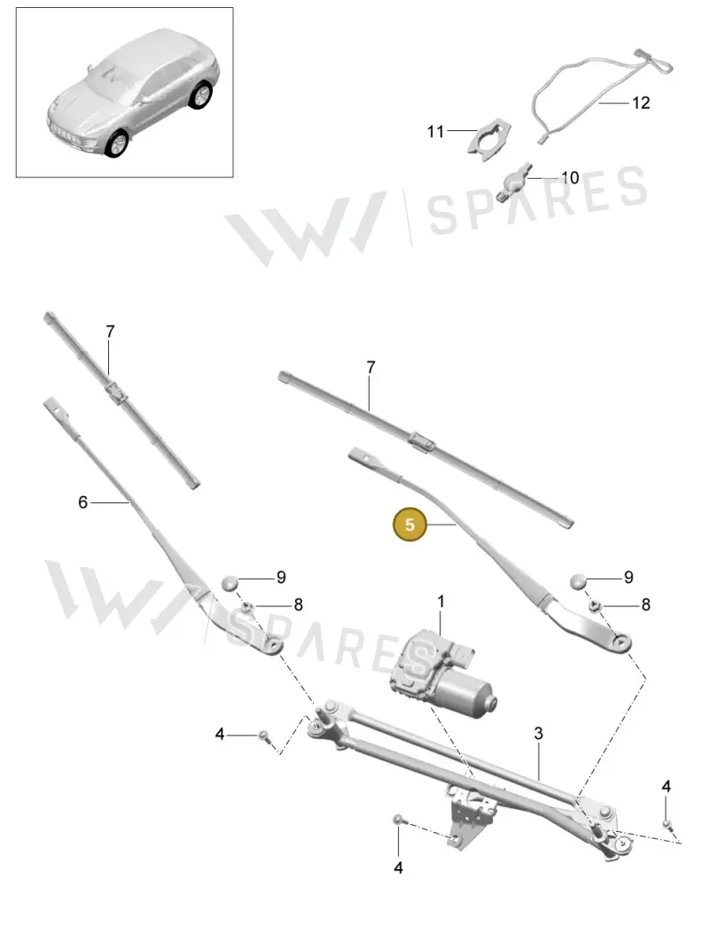 95B955407 — Porsche Macan (2013-2018) diagram p44904000, position 5