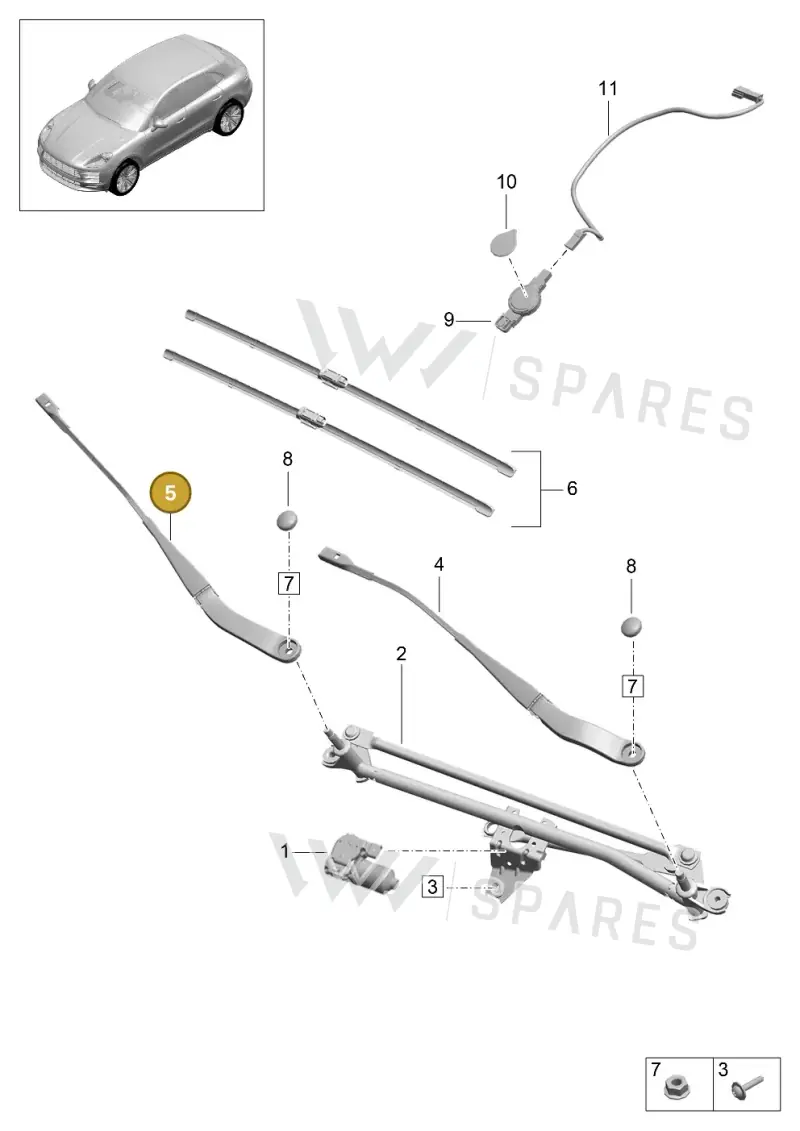 95B955408 — Porsche Macan (2018-2022) diagram p52000170, position 5