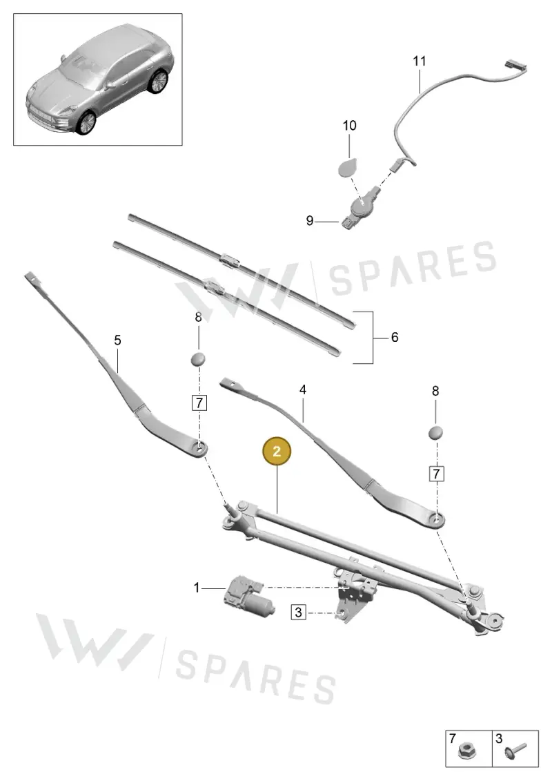 95B955602B — Porsche Macan (2018-2022) diagram p52000170, position 2