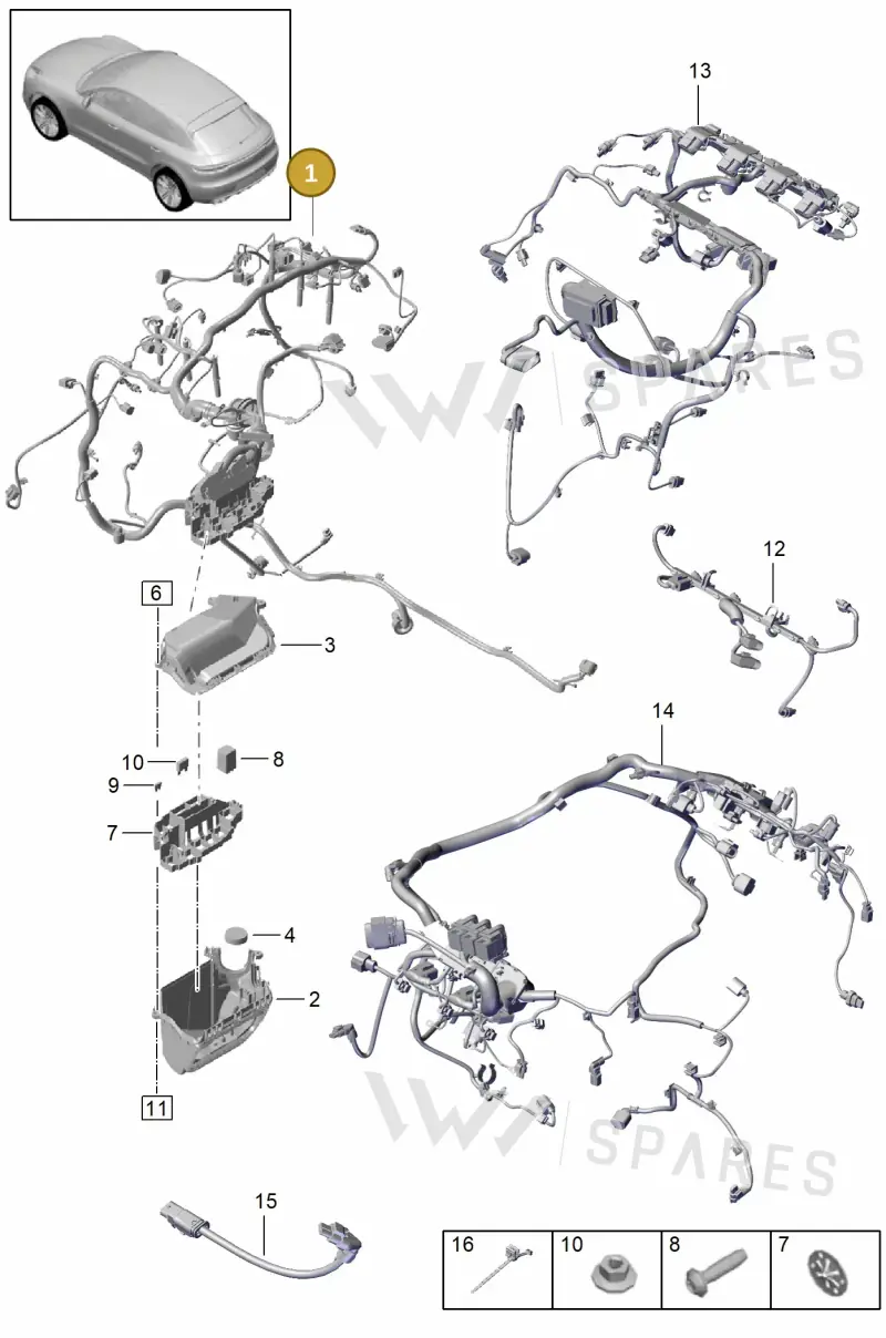 95B971072DP — Porsche Macan (2018-2022) diagram p52902080, position 1