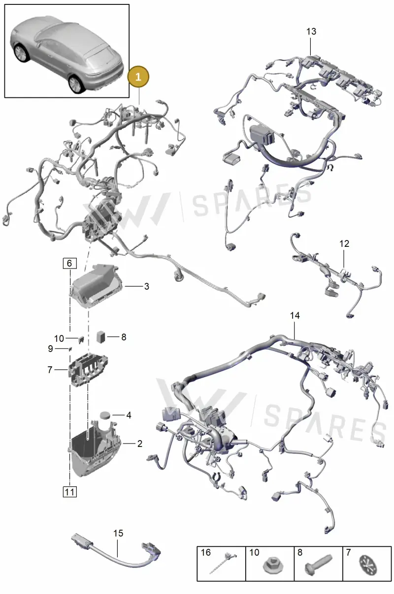 95B971072GE — Porsche Macan (2018-2022) diagram p52902080, position 1