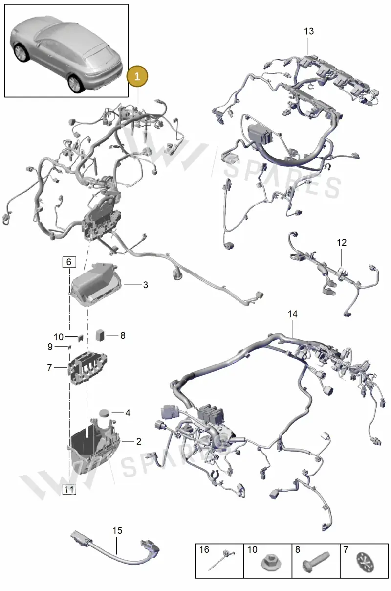 95B971072MC — Porsche Macan (2018-2022) diagram p52902080, position 1