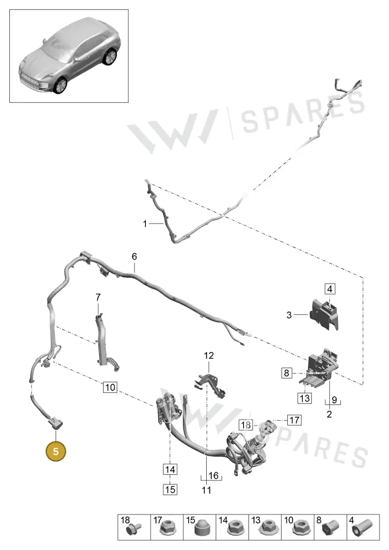 95B971226P — Porsche Macan (2018-2022) diagram p52902065, position 5