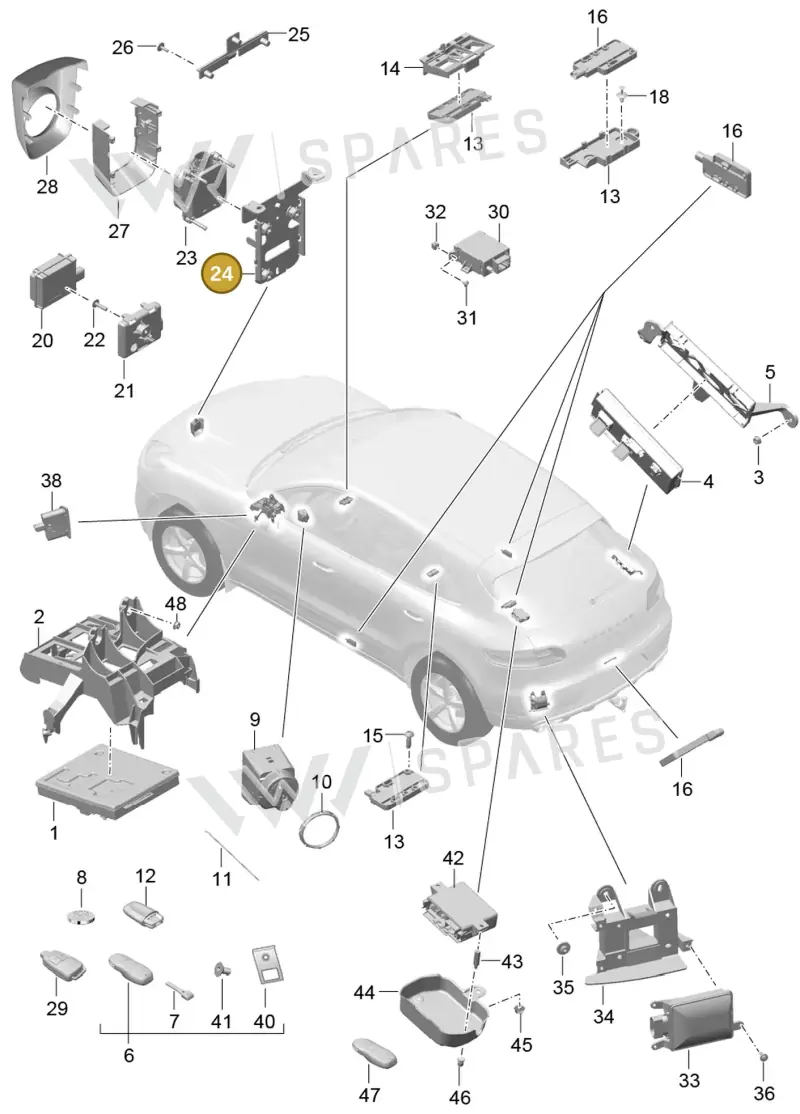 95B971303A — Porsche Macan (2013-2018) diagram p44901004, position 24