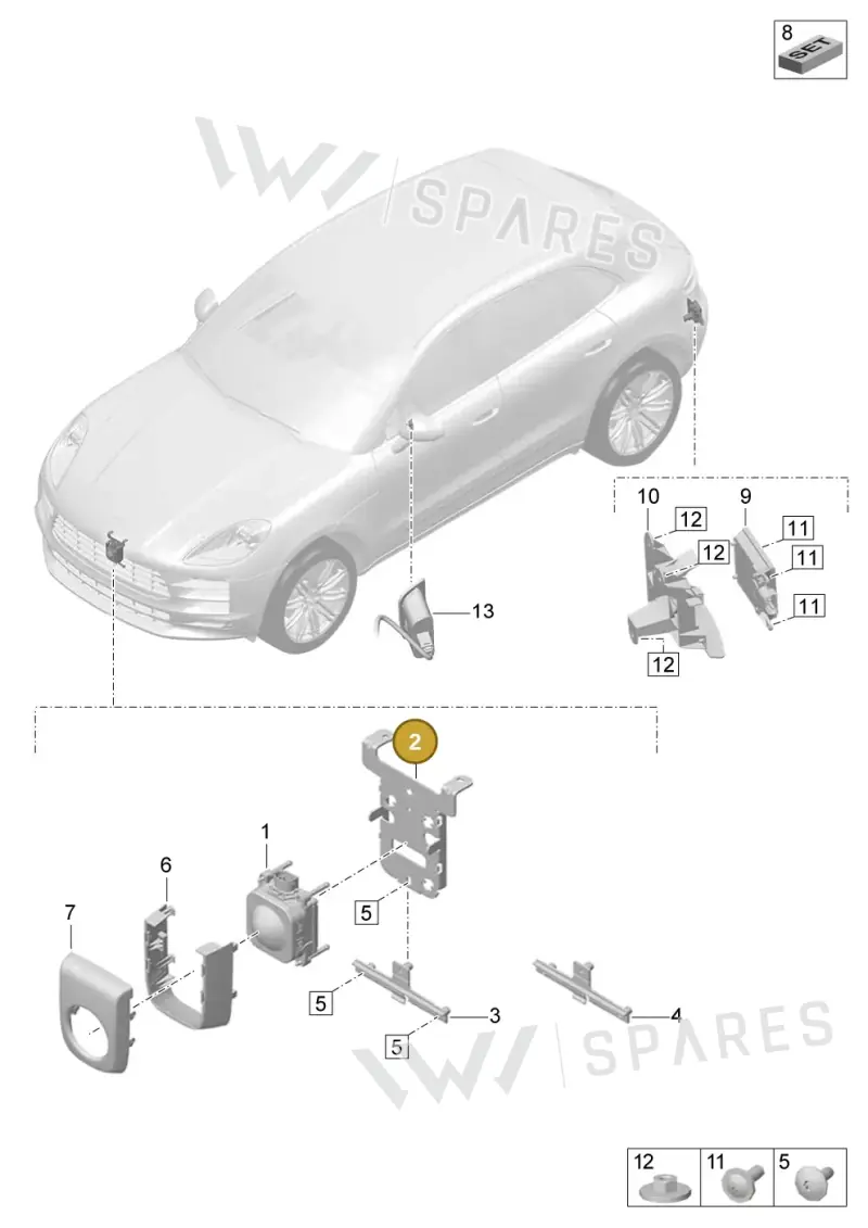 95B971303B — Porsche Macan (2018-2022) diagram p52000170, position 2