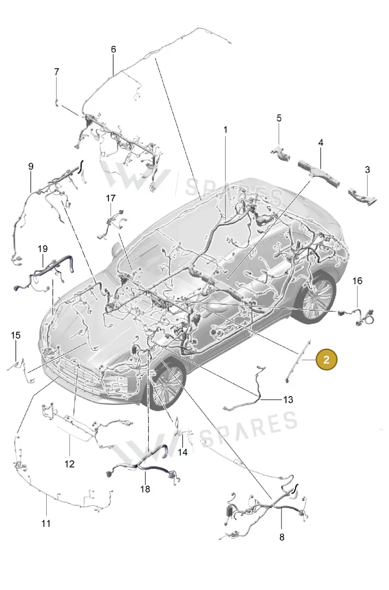 95B971341 — Porsche Macan (2018-2022) diagram p52000142, position 2
