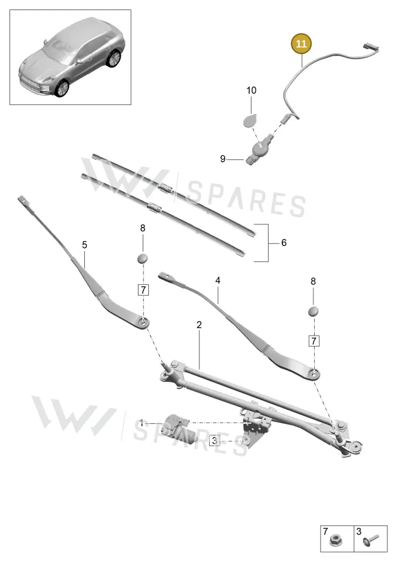 95B971375 — Porsche Macan R4 TFSI (2018-) diagram p52000175, position 11