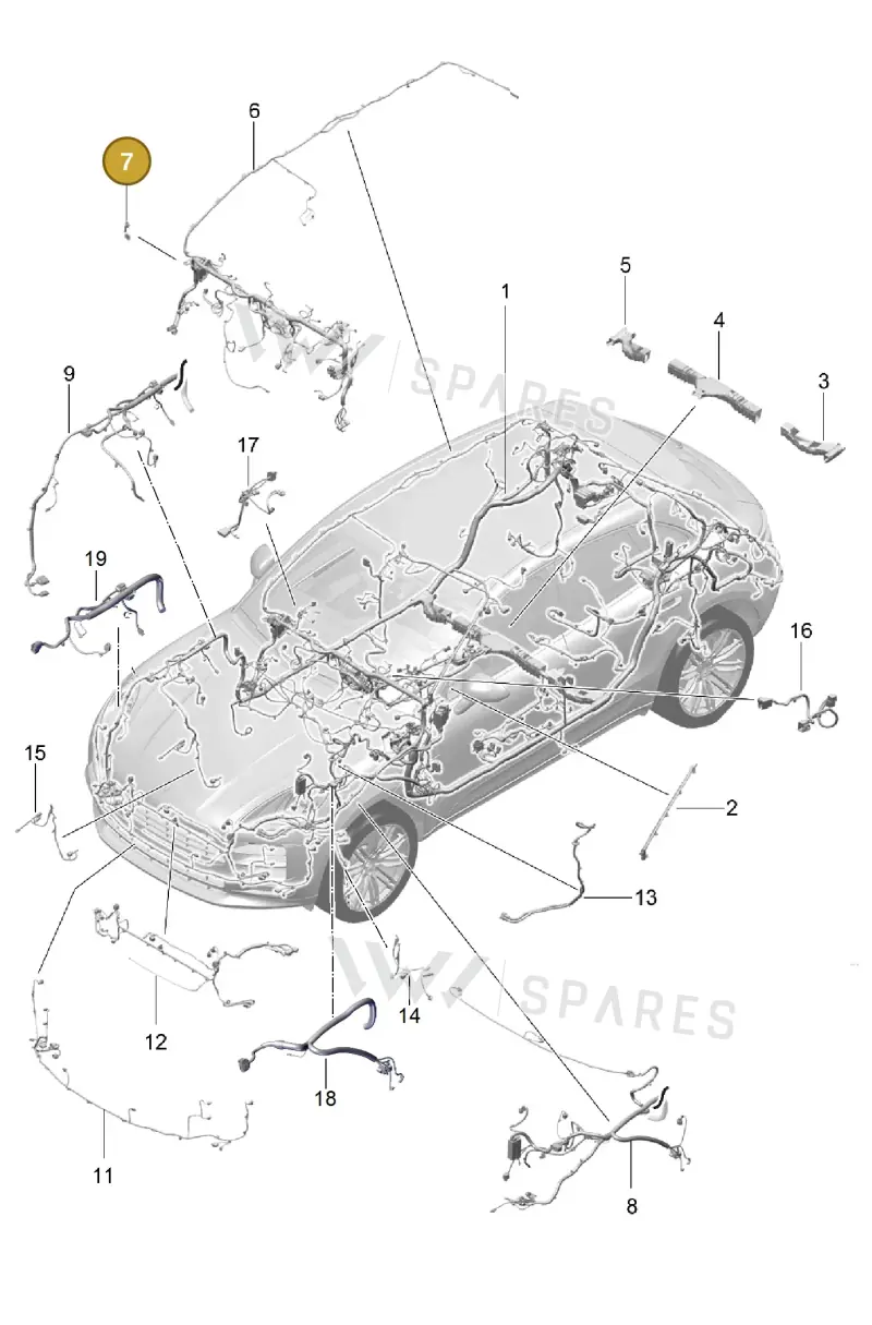 95B971865D — Porsche Macan (2018-2022) diagram p52000149, position 7
