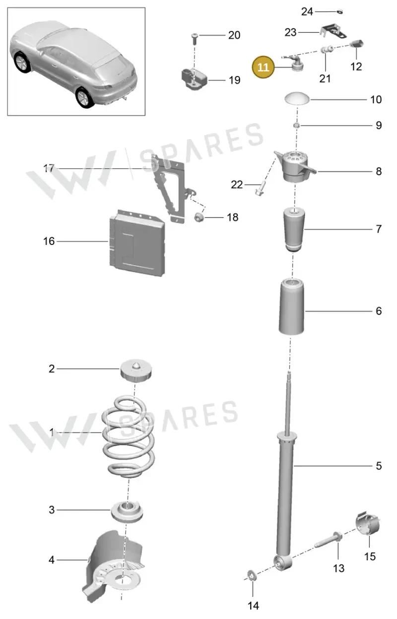 95B971873A — Porsche Macan GTS (2013-2018) diagram p44502000, position 11