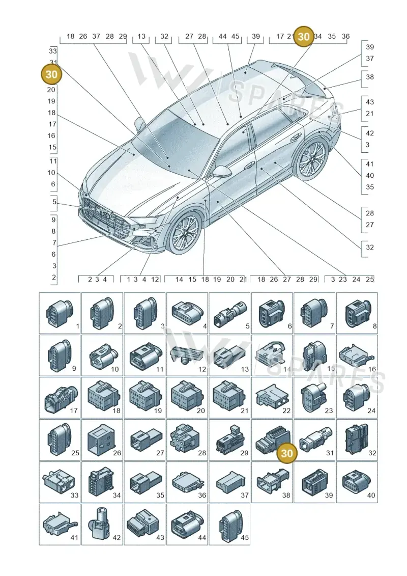 95B972728 — Audi RS Q8 (2019-2025) diagram 429971820, position 30