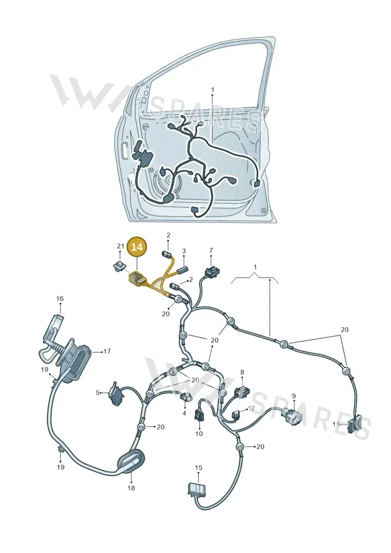 95B972728 — Volkswagen Taigo (2021-2025) diagram 837972340, position 14