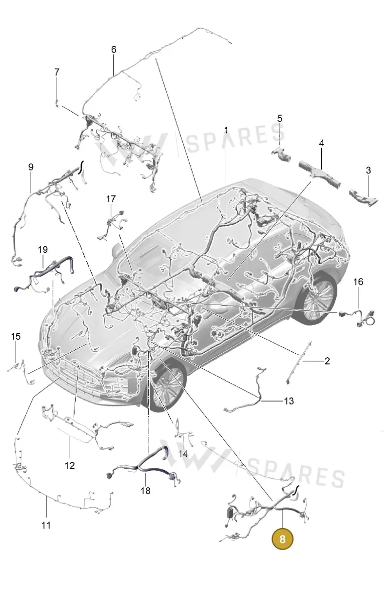 95B974901NY — Porsche Macan (2018-2022) diagram p52000142, position 8