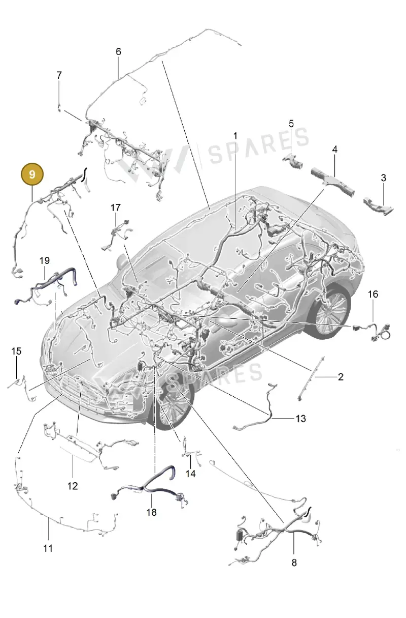 95B974901PY — Porsche Macan (2018-2022) diagram p52000142, position 9
