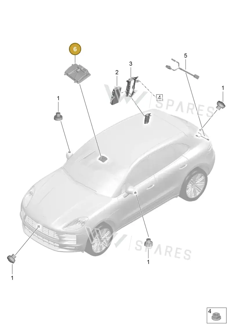 95B980653A — Porsche Macan (2018-2022) diagram p52913000, position 6