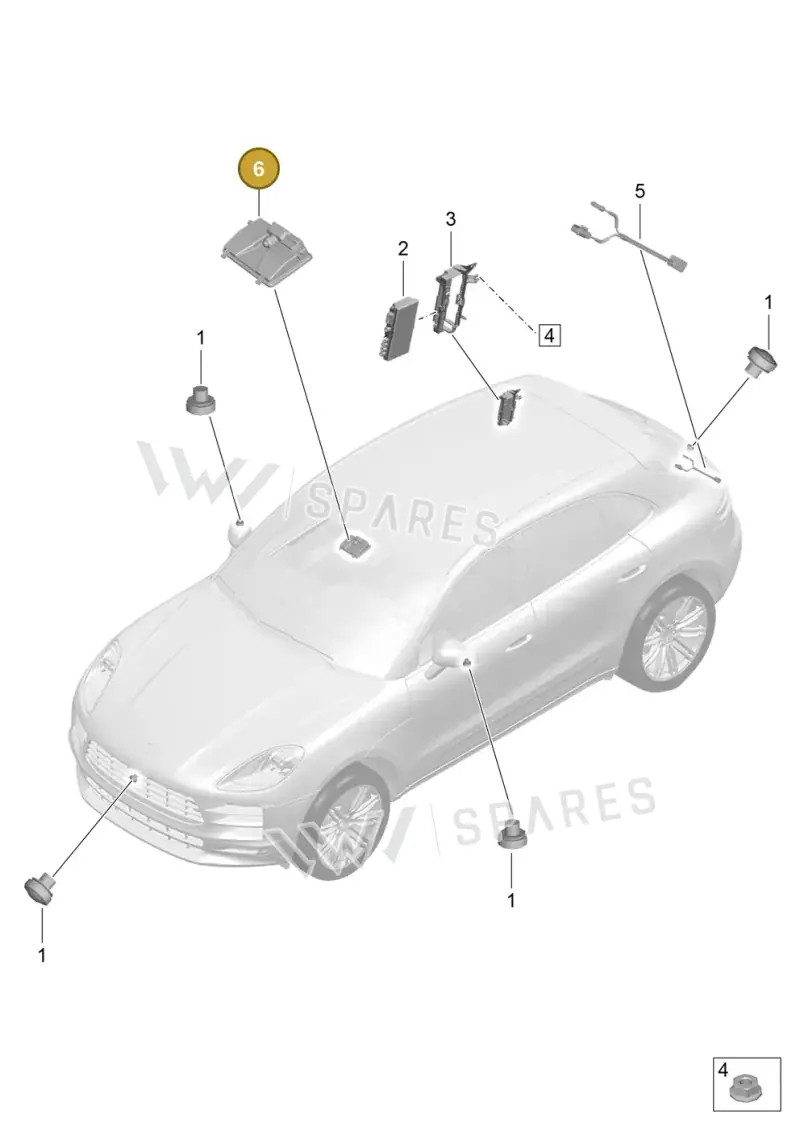95B980654C — Porsche Macan (2018-2022) diagram p52913000, position 6
