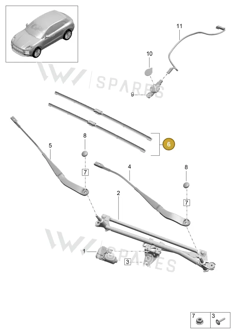 95B998002A — Porsche Macan (2018-2022) diagram p52000170, position 6