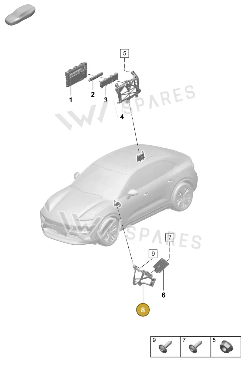 95C035205A — Porsche Macan (2024-2024) diagram p61901500, position 8