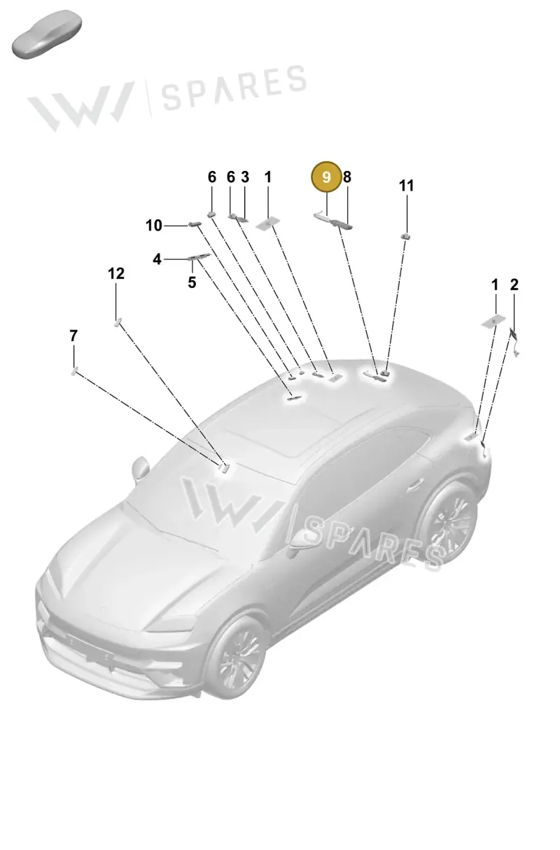 95C035225B — Porsche Macan (2024-2024) diagram p61911300, position 9