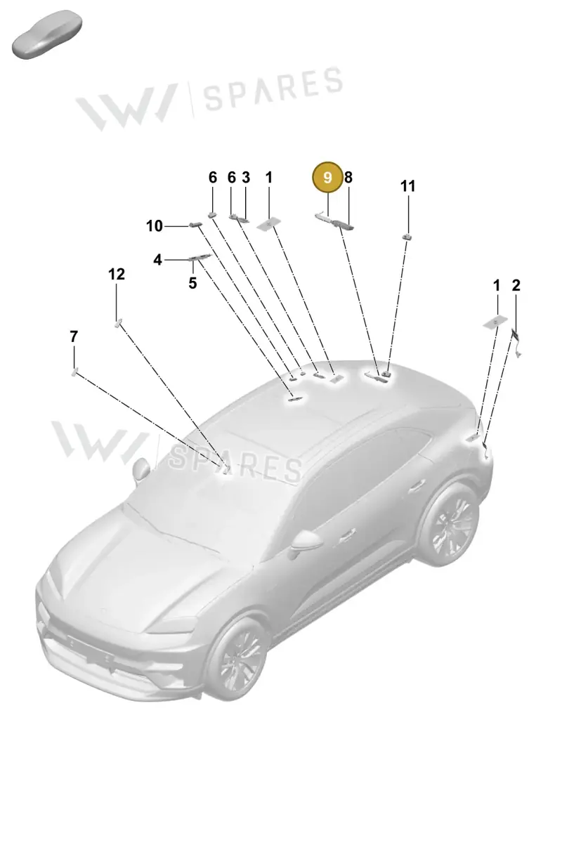 95C035225 — Porsche Macan (2024-2024) diagram p61911300, position 9