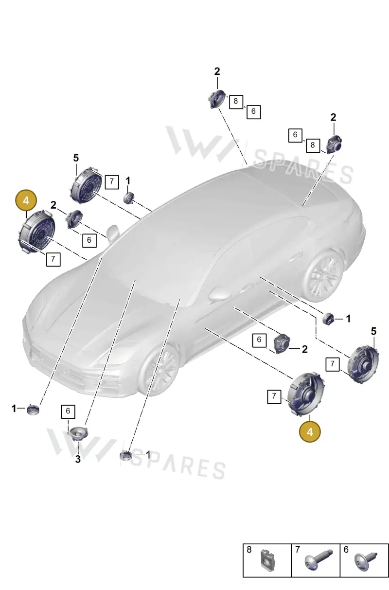 95C035454A — Porsche Panamera (2023-2025) diagram p62914100, position 4