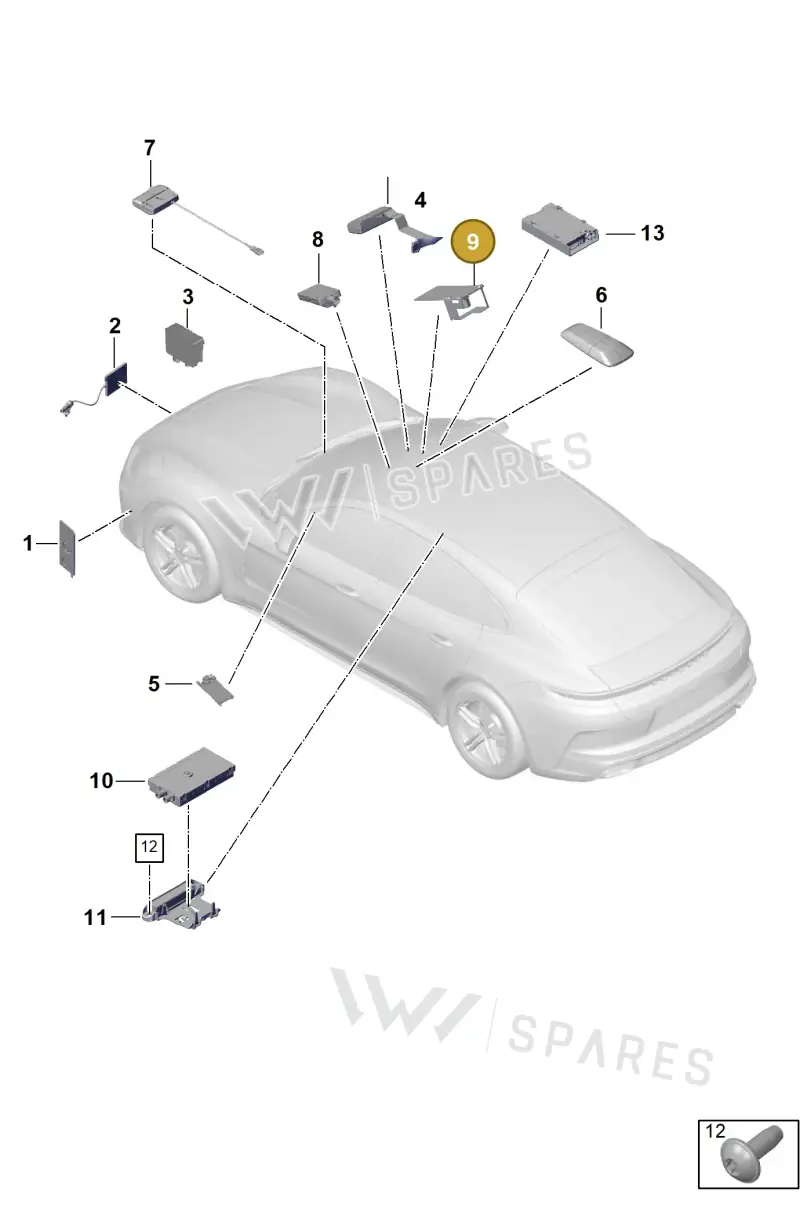 95C035503 — Porsche Panamera (2023-2025) diagram p62911200, position 9