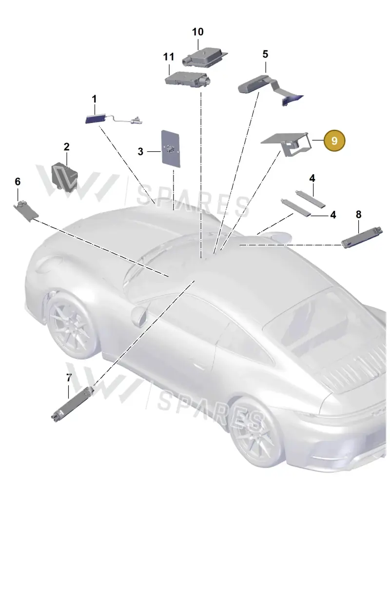 95C035503 — Porsche 911 (2024-2025) diagram p63911200, position 9