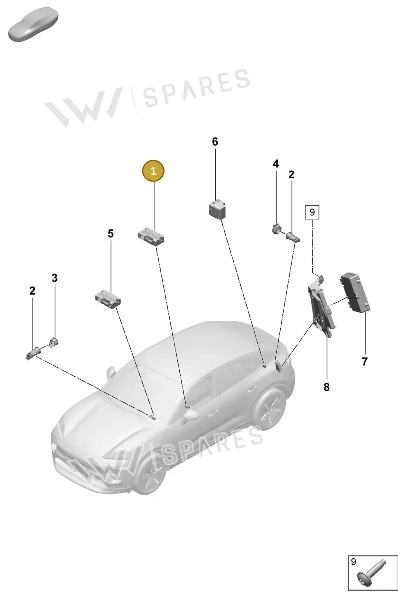 95C035718BLK — Porsche Macan (2024-2024) diagram p61905700, position 1