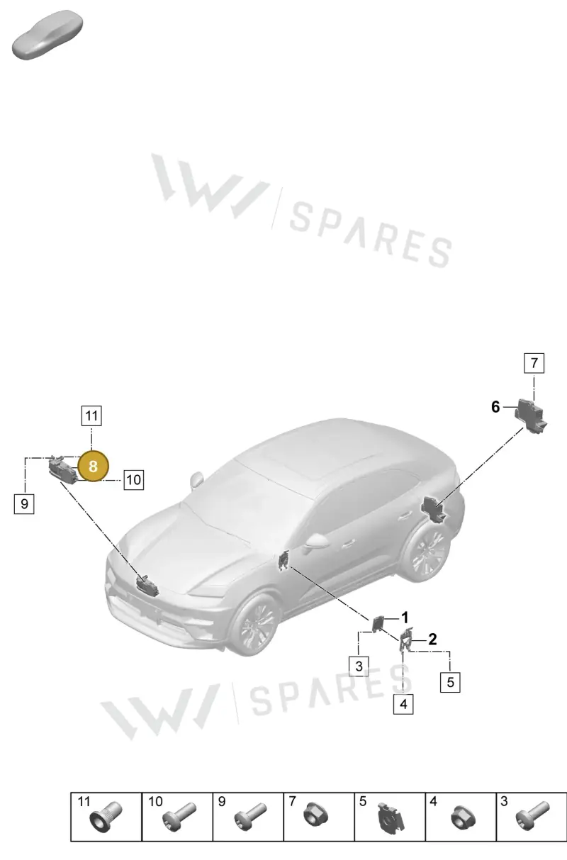 95C035916B — Porsche Macan (2024-2024) diagram p61901600, position 8