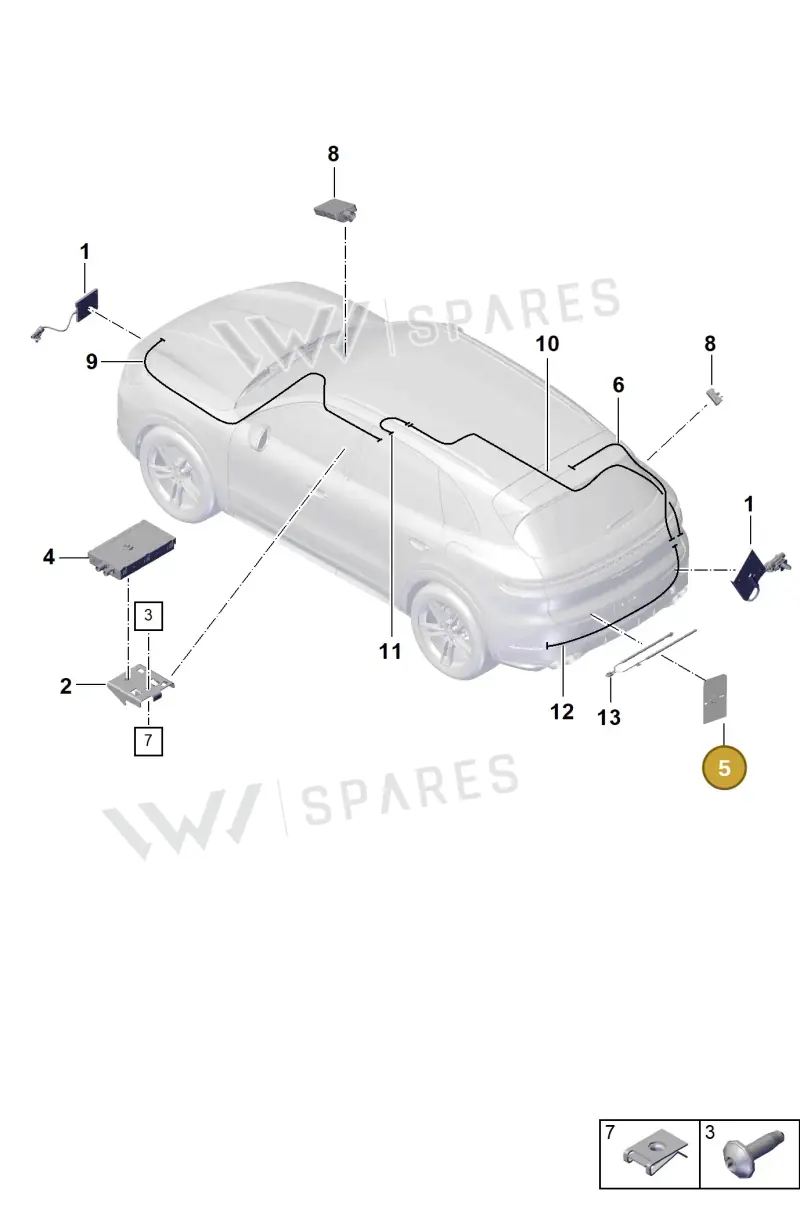 95C051502 — Porsche Cayenne Coupe (2023-2023) diagram p60911300, position 5