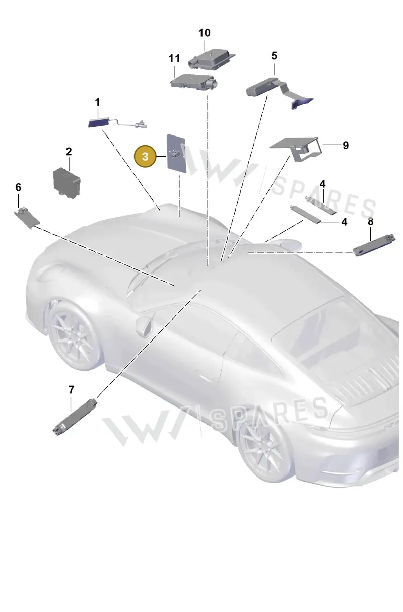 95C051502 — Porsche 911 (2024-2025) diagram p63911200, position 3