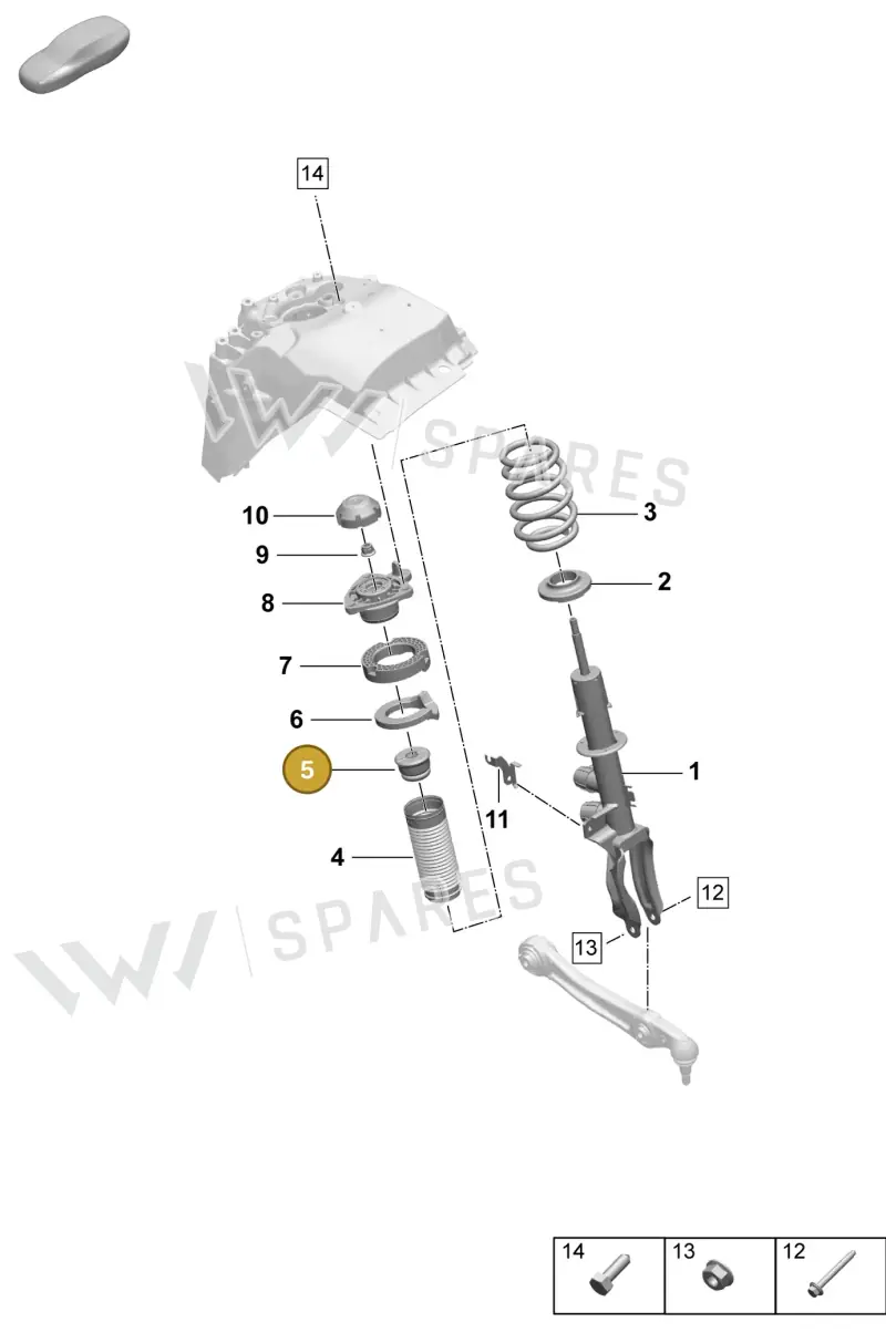 95C412131A — Porsche Macan (2024-2024) diagram p61402010, position 5