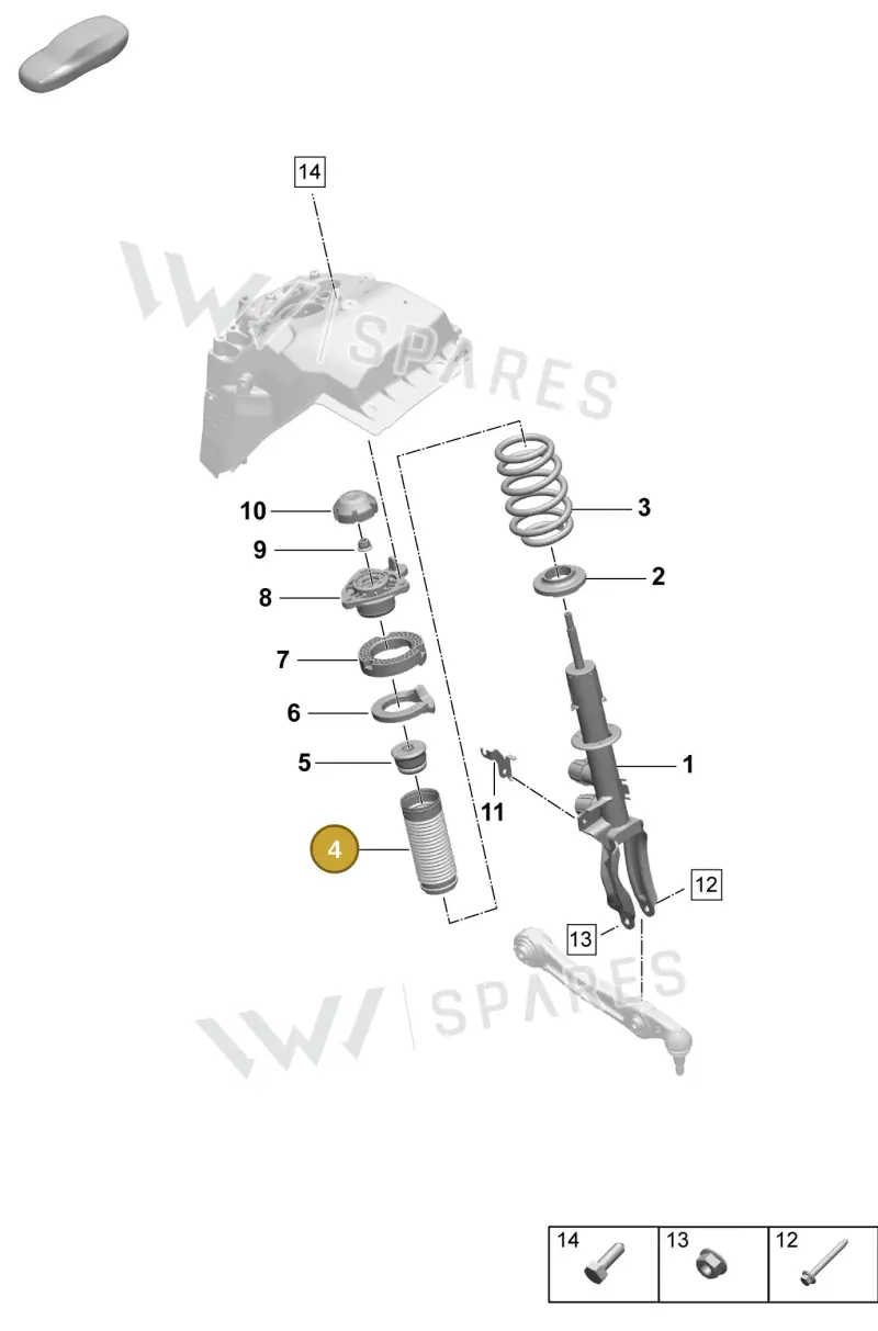 95C412137A — Porsche Macan (2024-2024) diagram p61402010, position 4