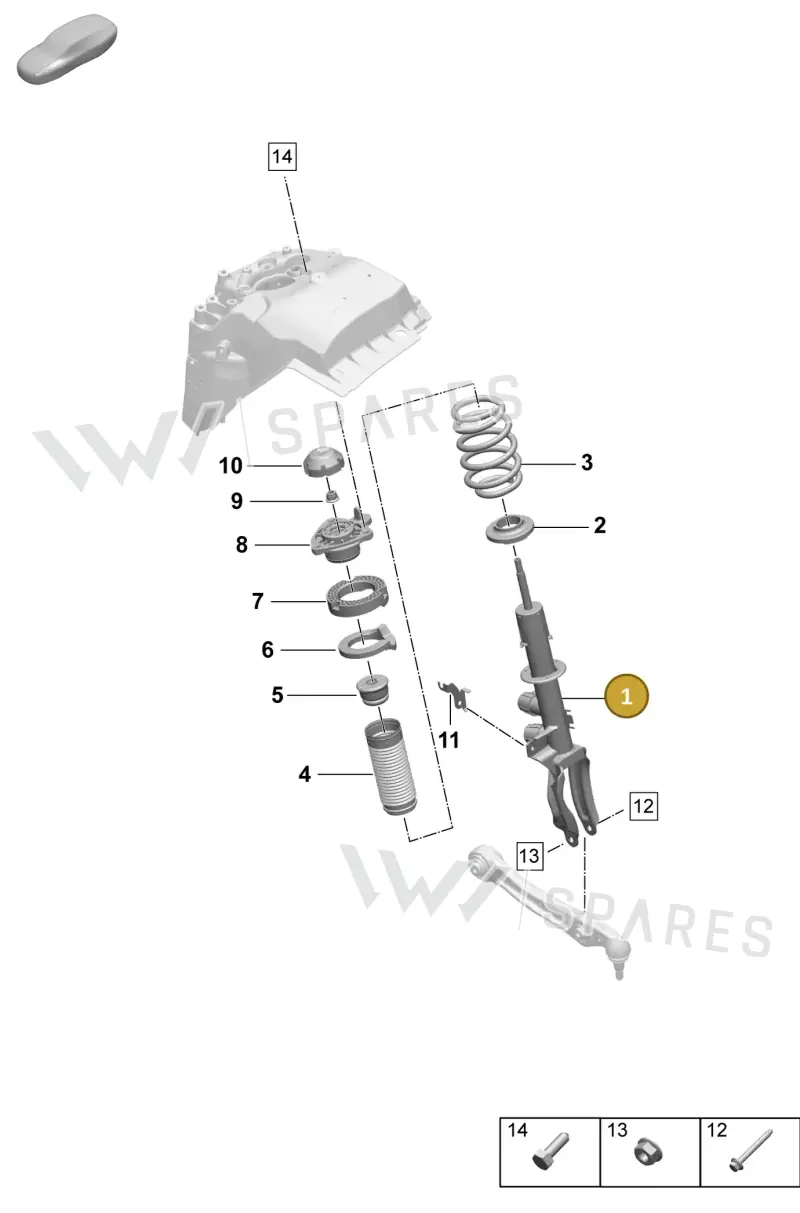 95C413023B — Porsche Macan (2024-2024) diagram p61402010, position 1