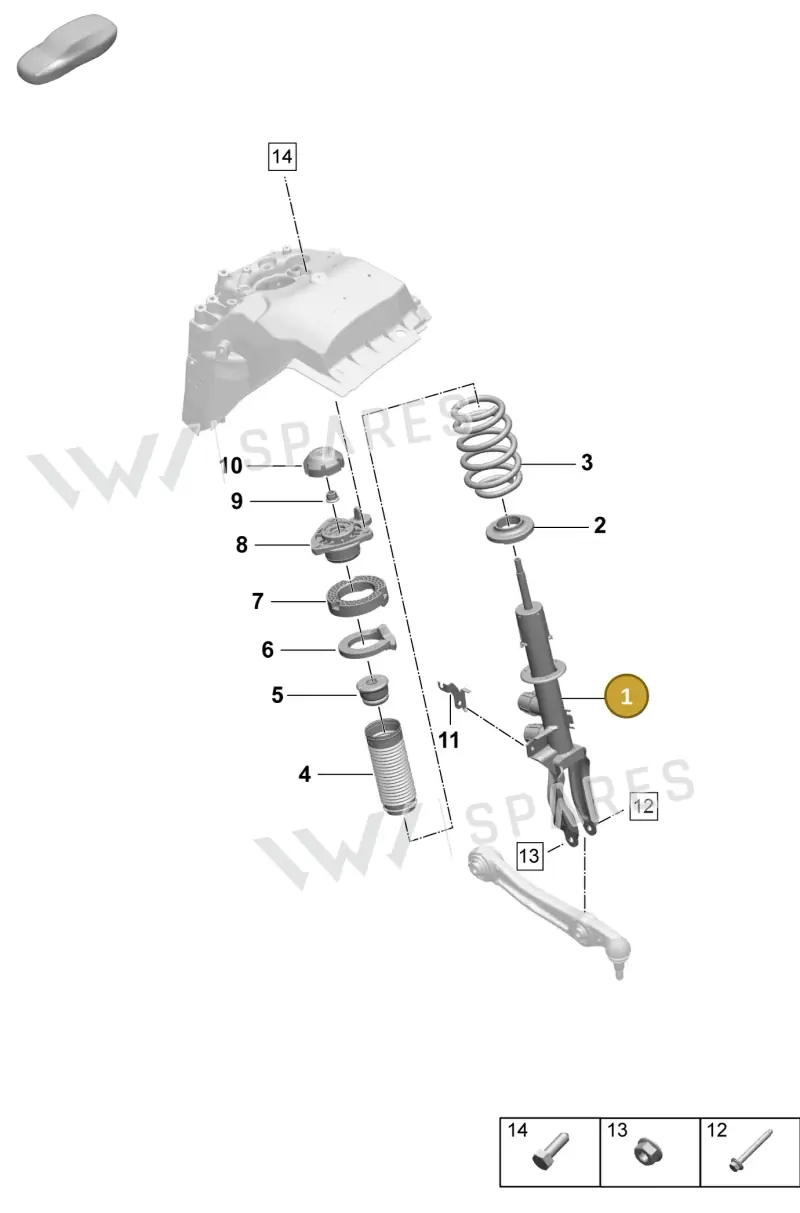 95C413024B — Porsche Macan (2024-2024) diagram p61402010, position 1