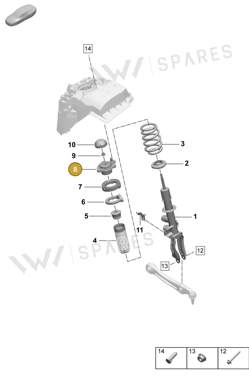 95C413333B — Porsche Macan (2024-2024) diagram p61402010, position 8