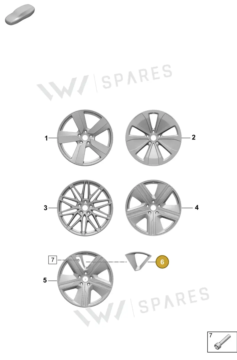 95C601147AO3G — Porsche Macan (2024-2024) diagram p61601200, position 6