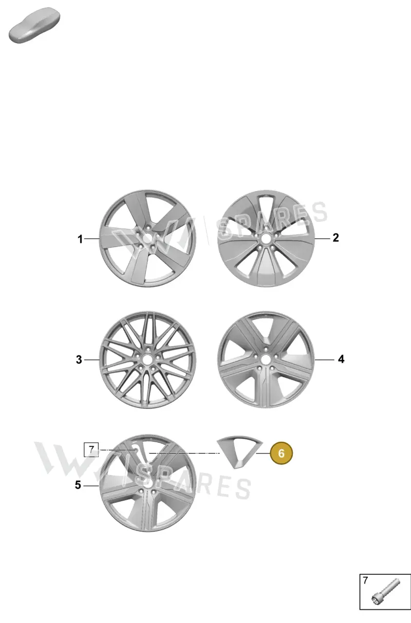 95C601147BO3G — Porsche Macan (2024-2024) diagram p61601200, position 6
