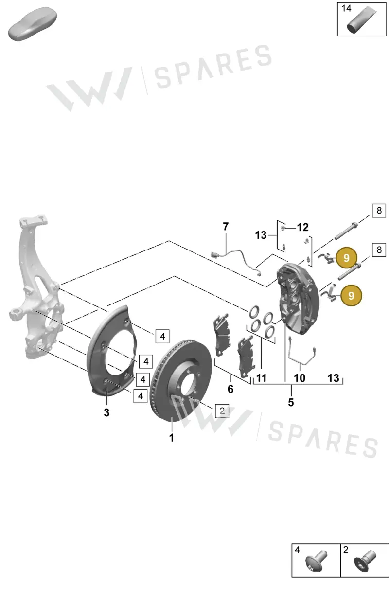 95C615269B — Porsche Macan (2024-2024) diagram p61602000, position 9
