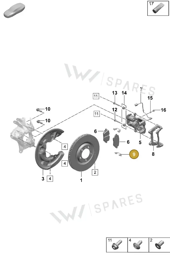 95C615270A — Porsche Macan (2024-2024) diagram p61603100, position 9