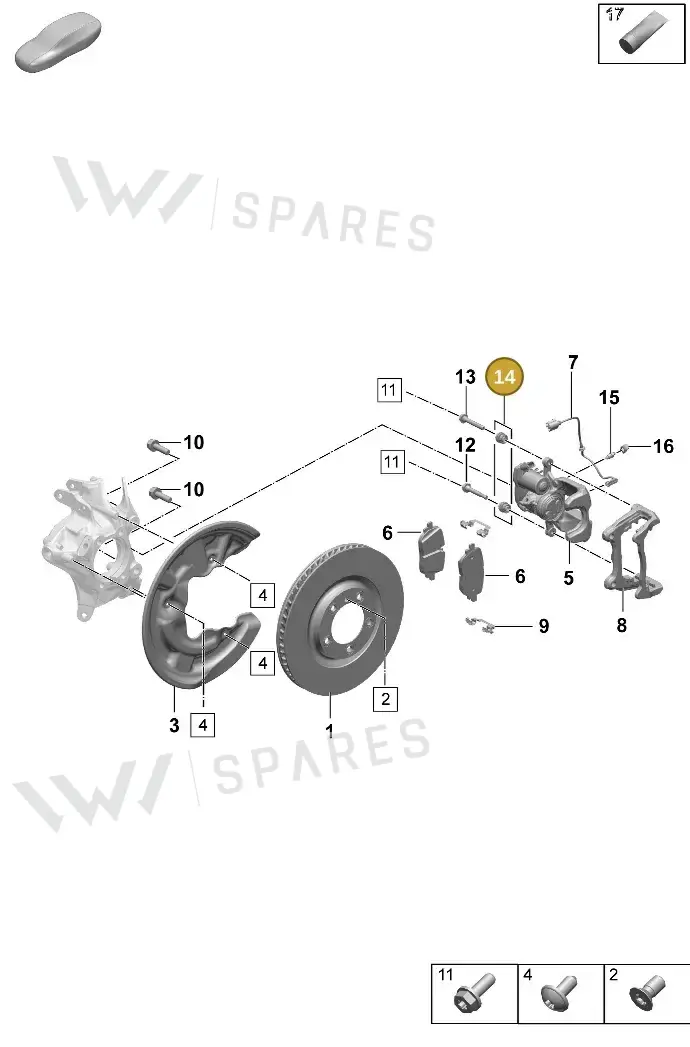 95C615357 — Porsche Macan (2024-2024) diagram p61603100, position 14