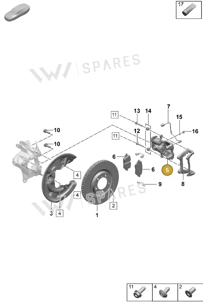 95C615423A — Porsche Macan (2024-2024) diagram p61603100, position 5