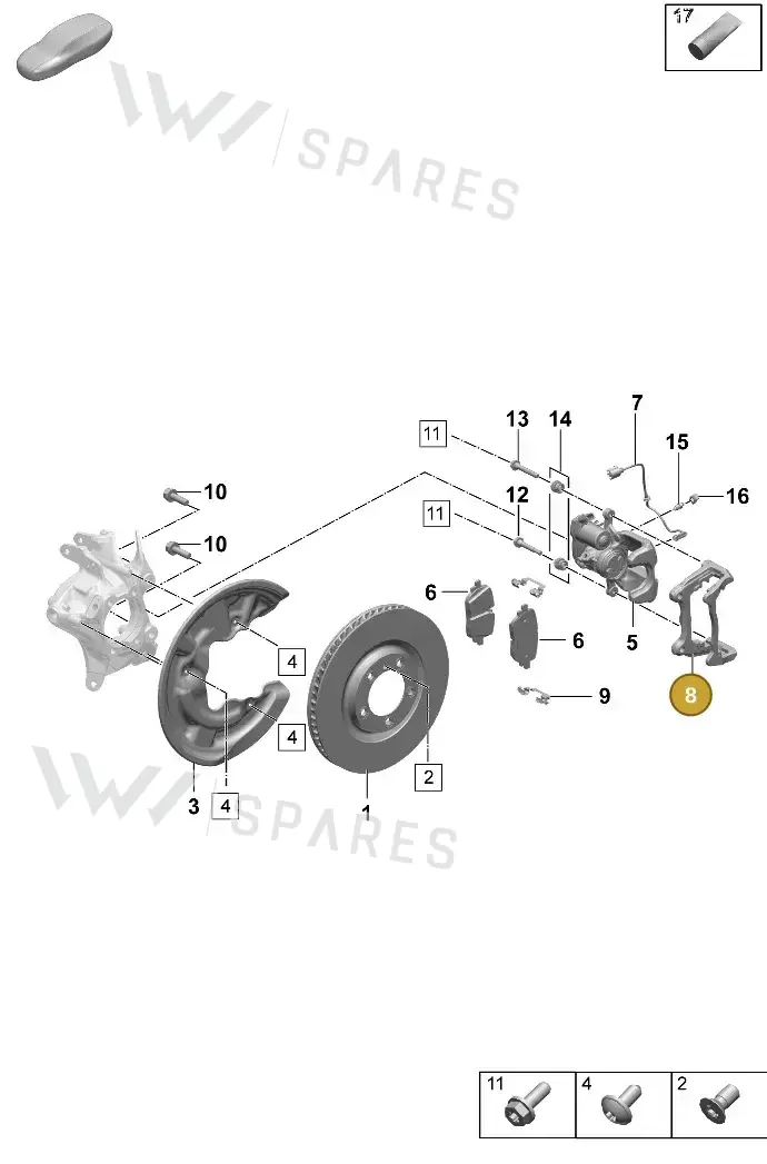 95C615426C — Porsche Macan (2024-2024) diagram p61603100, position 8