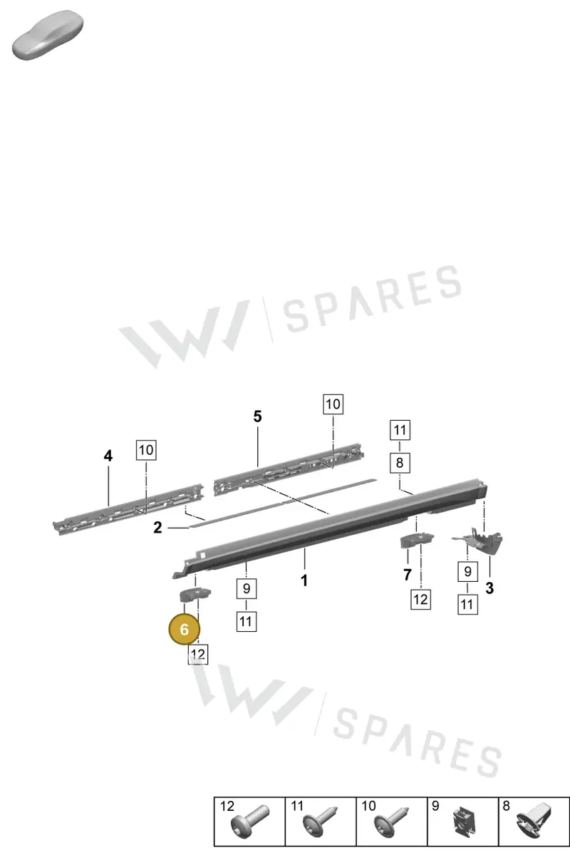 95C802819A — Porsche Macan (2024-2024) diagram p61810200, position 6