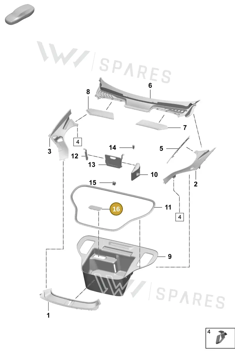 95C805227 — Porsche Macan (2024-2024) diagram p61807000, position 16