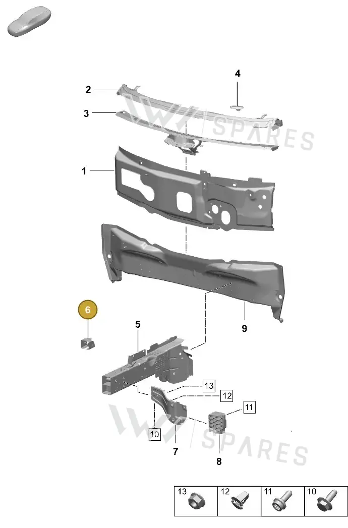 95C805429YGRV — Porsche Macan (2024-2024) diagram p61801100, position 6
