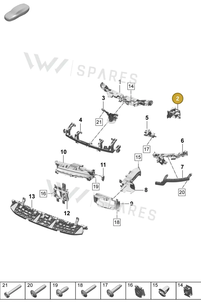 95C805446 — Porsche Macan (2024-2024) diagram p61802100, position 2